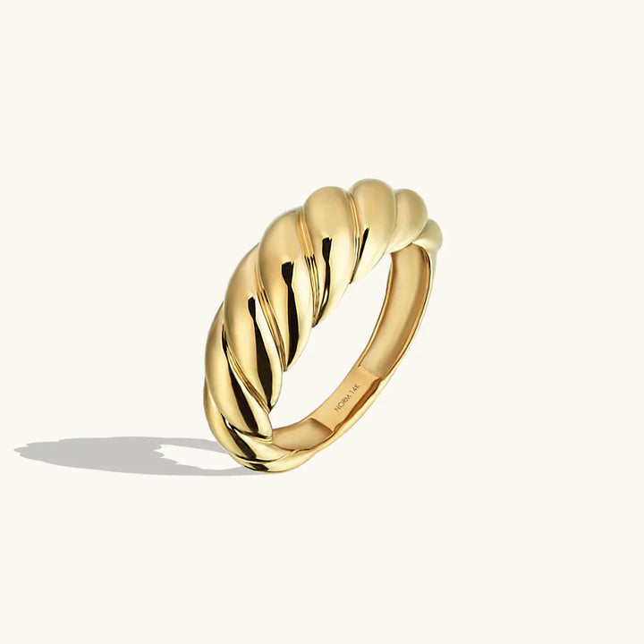 Anillo de cruasán | Oro blanco