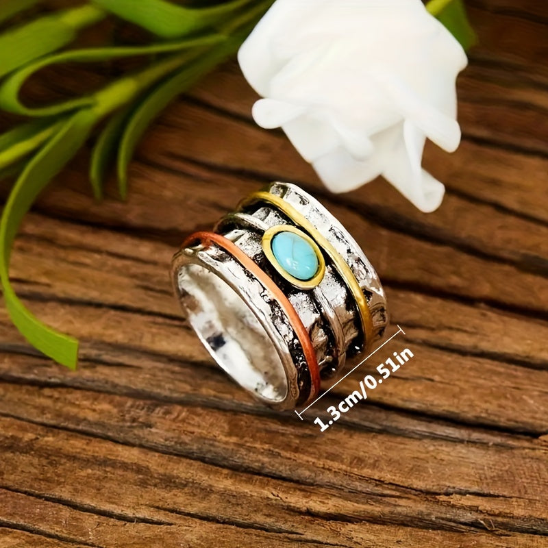 Anillo Vintage Boho Turquesa