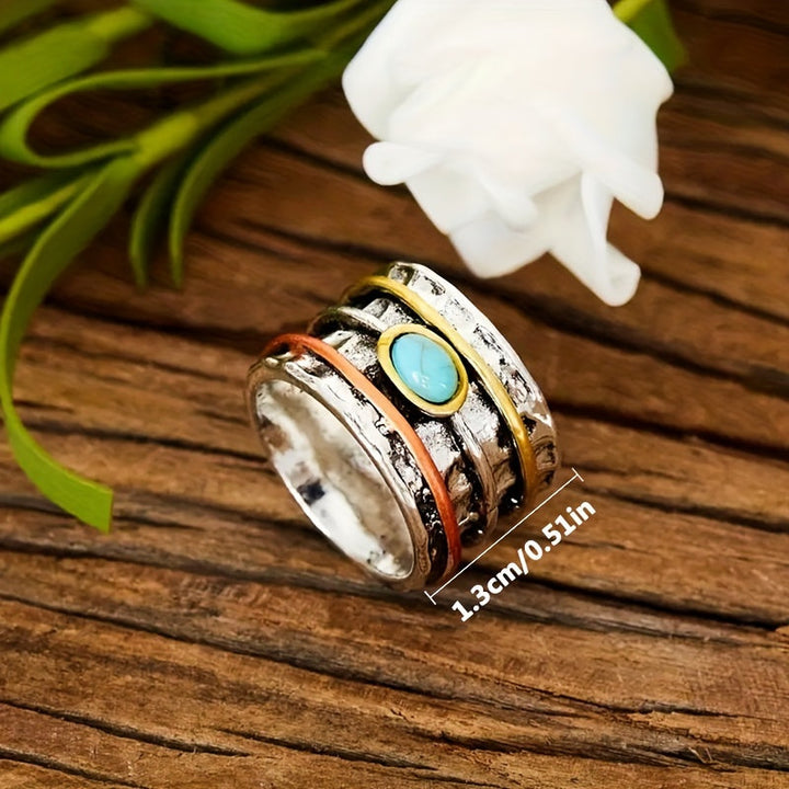 Anillo Vintage Boho Turquesa