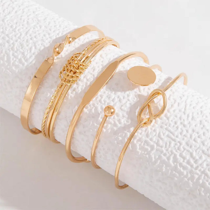 Conjunto de pulseras Knotted Elegance | Oro