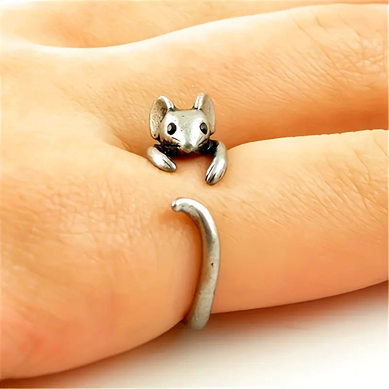 Vintage Silver Mouse Ring