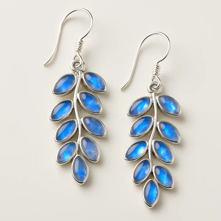 Pendientes colgantes de piedra lunar vintage