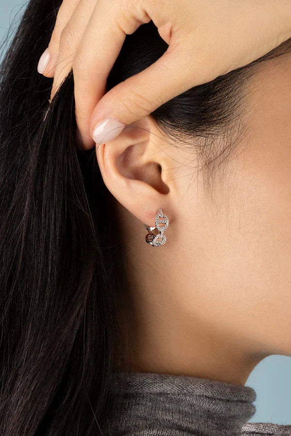 Pendiente Isla Marina | Oro blanco