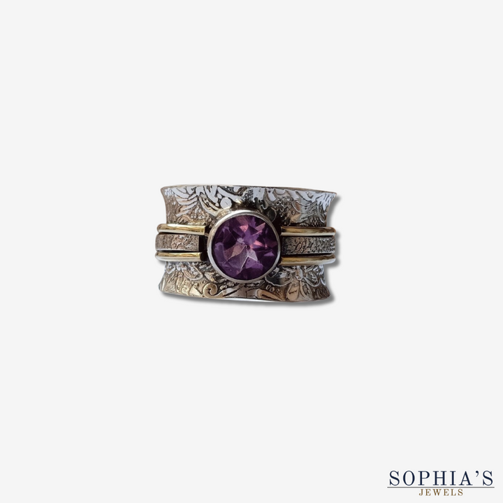 Anillo de meditación de cristal bohemio