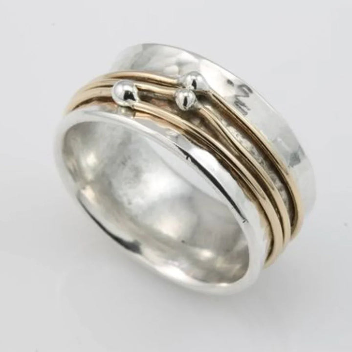 Bianca | Anillo vintage de plata bañada en oro