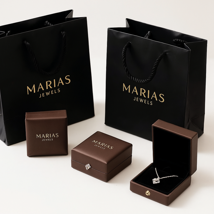 Bodega Box Necklace | White Gold