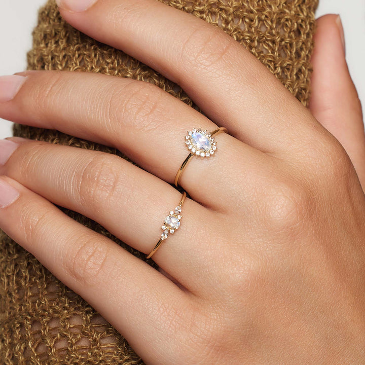Anillo Muse de Piedra Lunar | Oro