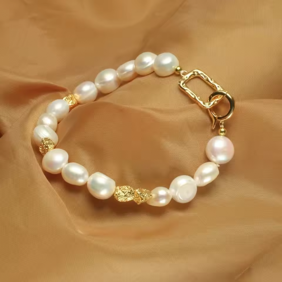 Pulsera de perlas barrocas de agua dulce