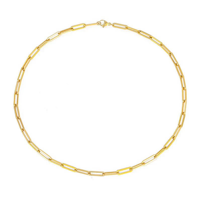 Elegante collar de cadena Archen | Oro blanco