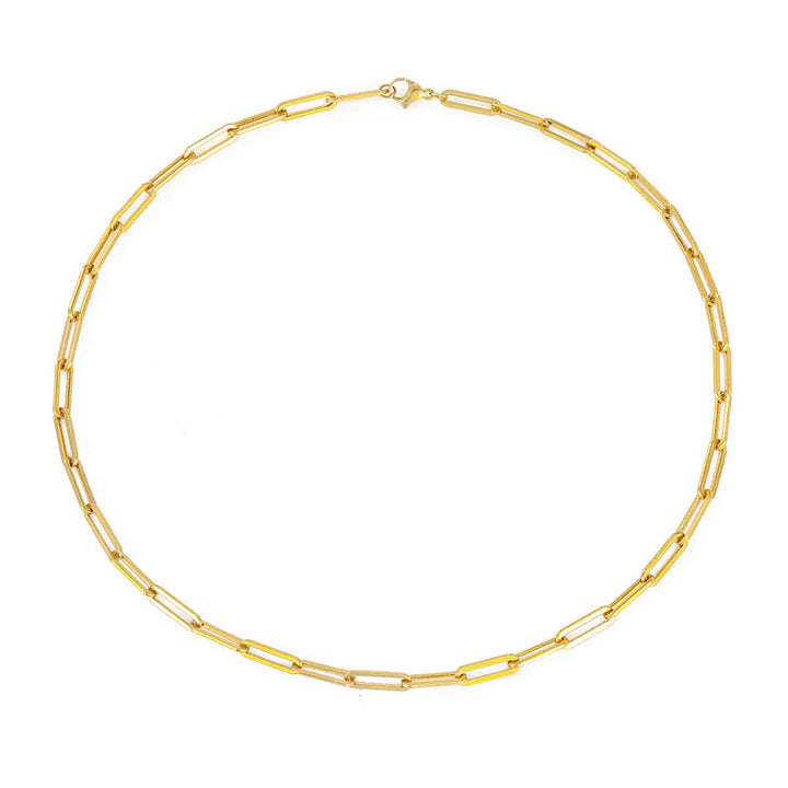 Elegante collar de cadena Archen | Oro blanco