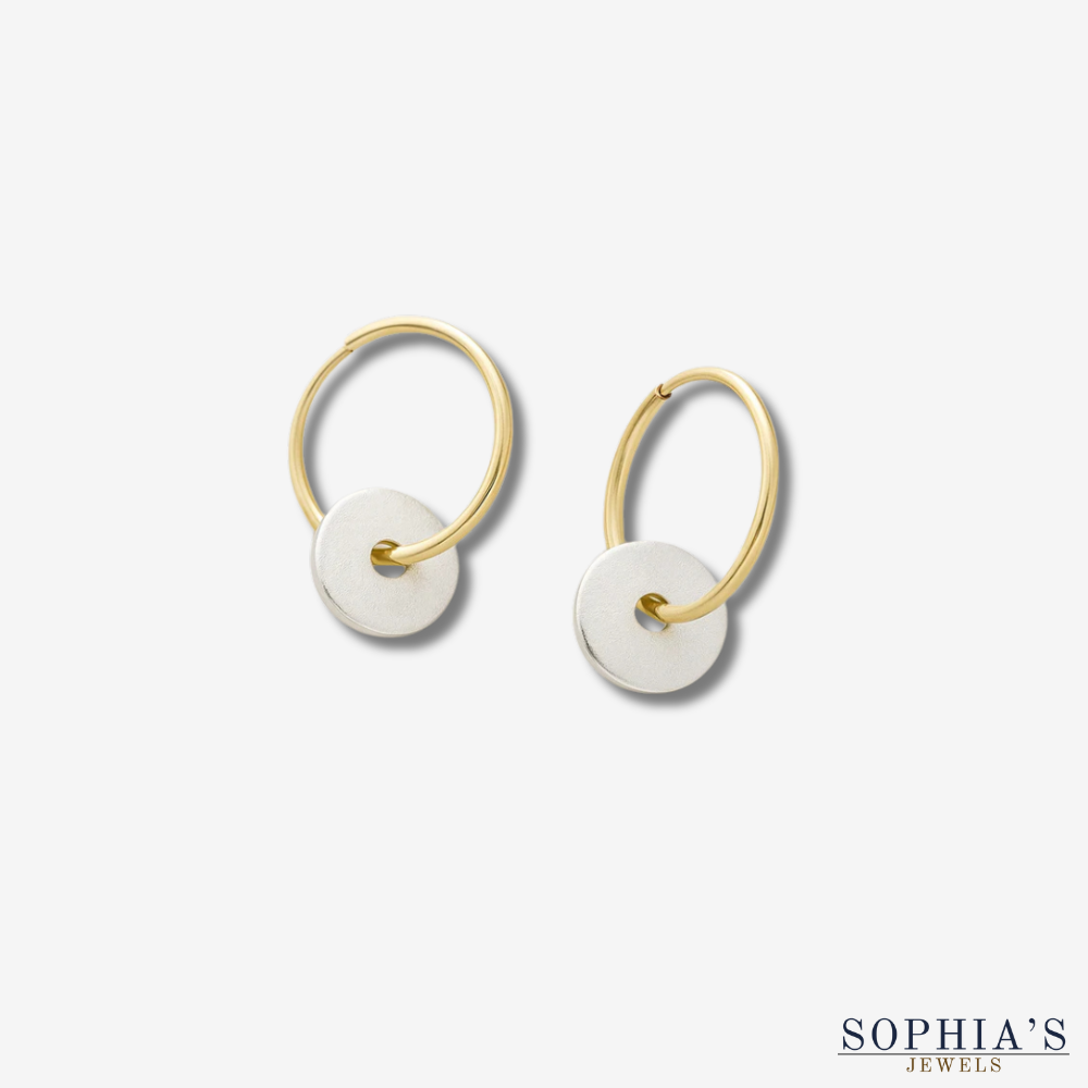 Gold Hoop & Silver Plated Earrings
