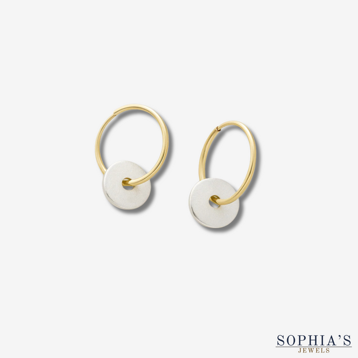 Gold Hoop & Silver Plated Earrings