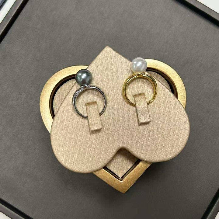 Vintage Pearl Geometric Ring