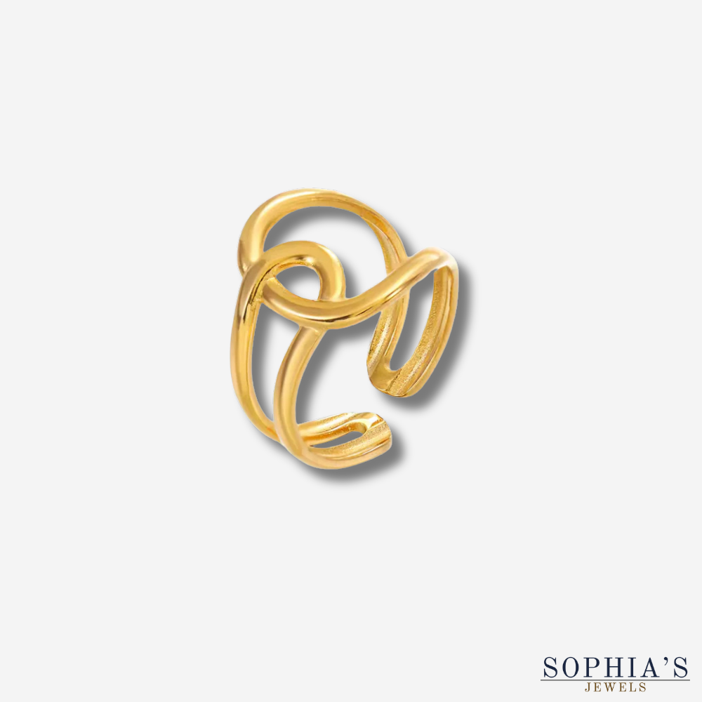 Gold Modern Irregular Circle Ring