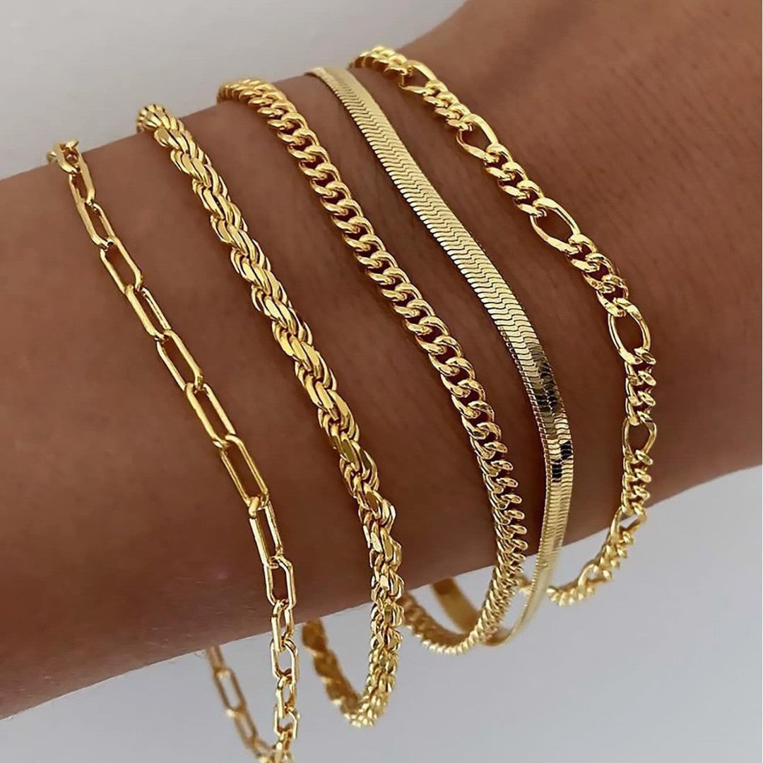 Conjunto de pulseras Ellis Renner | Oro blanco