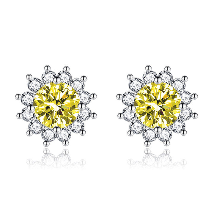 Pendientes Muse Iluminados Amarillo | Oro Blanco