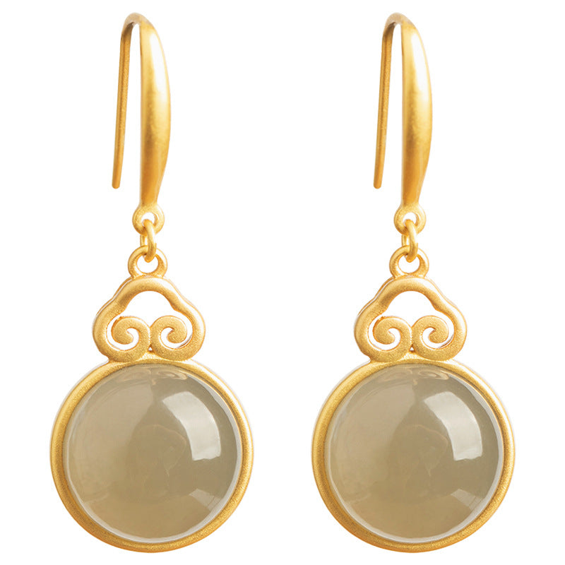 Pendientes de Luna Verde Vintage