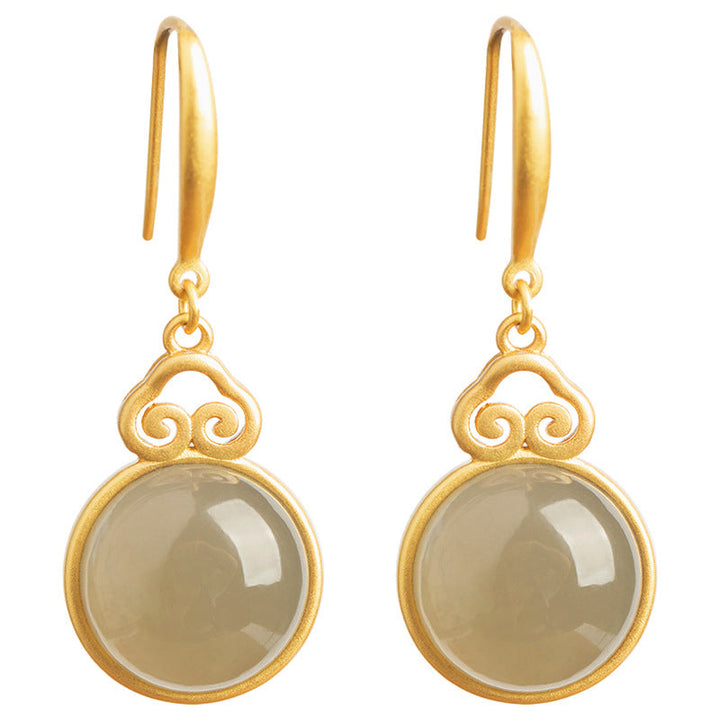 Pendientes de Luna Verde Vintage