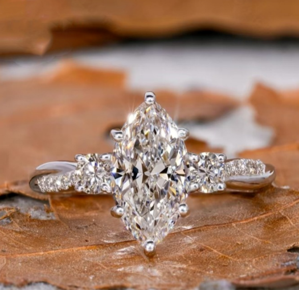 Conjunto de anillos Maxine | Oro Blanco