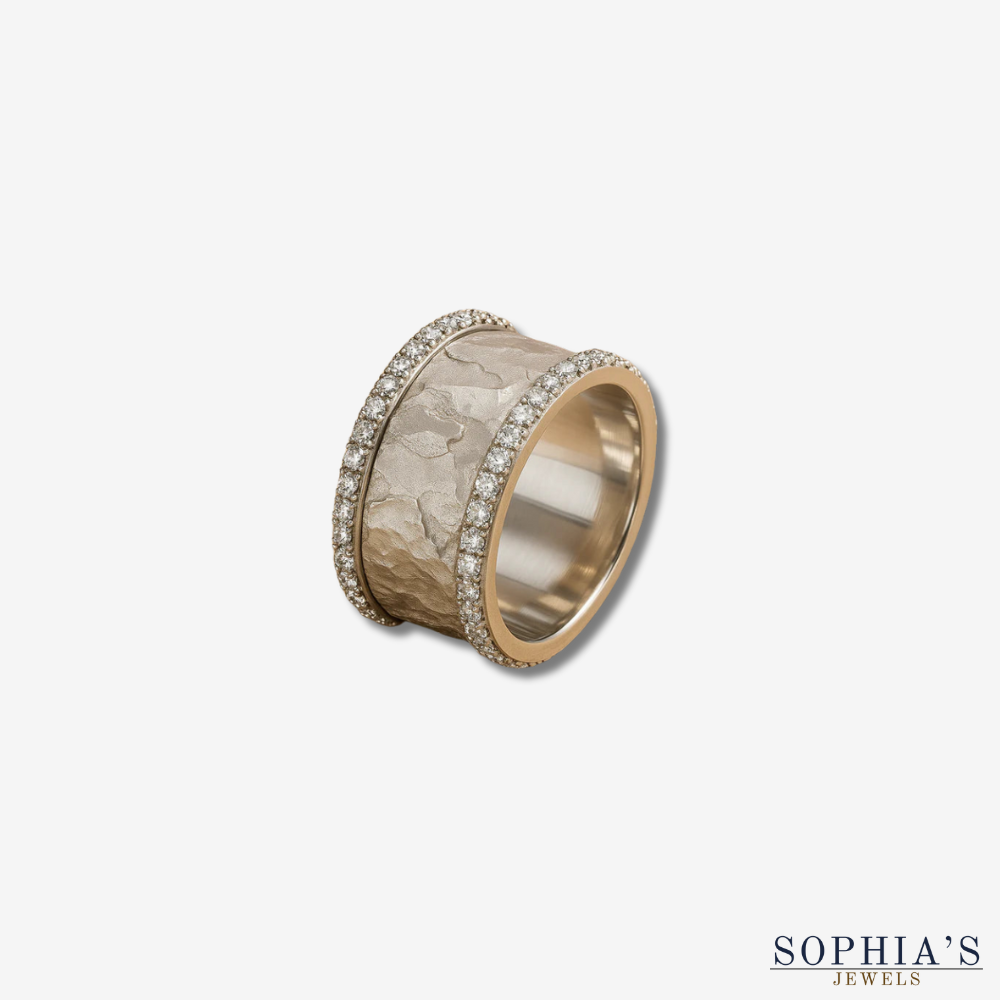 Anillo de plata antiguo con circonitas