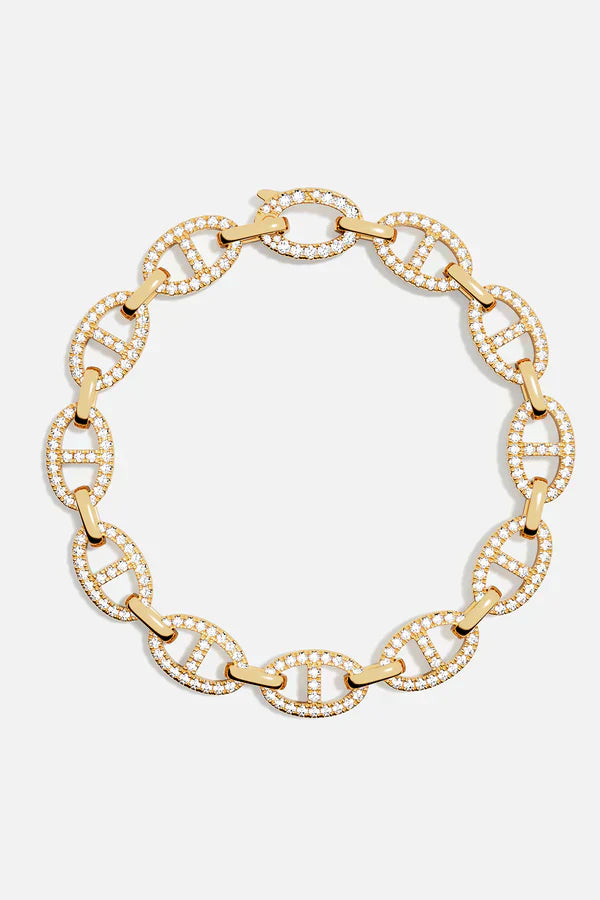 Pulsera Isla Marina | Oro blanco