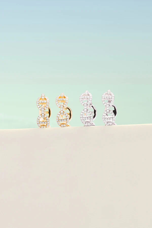 Pendiente Isla Marina | Oro blanco