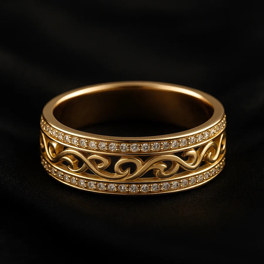 Bright Hollow Gold Ring