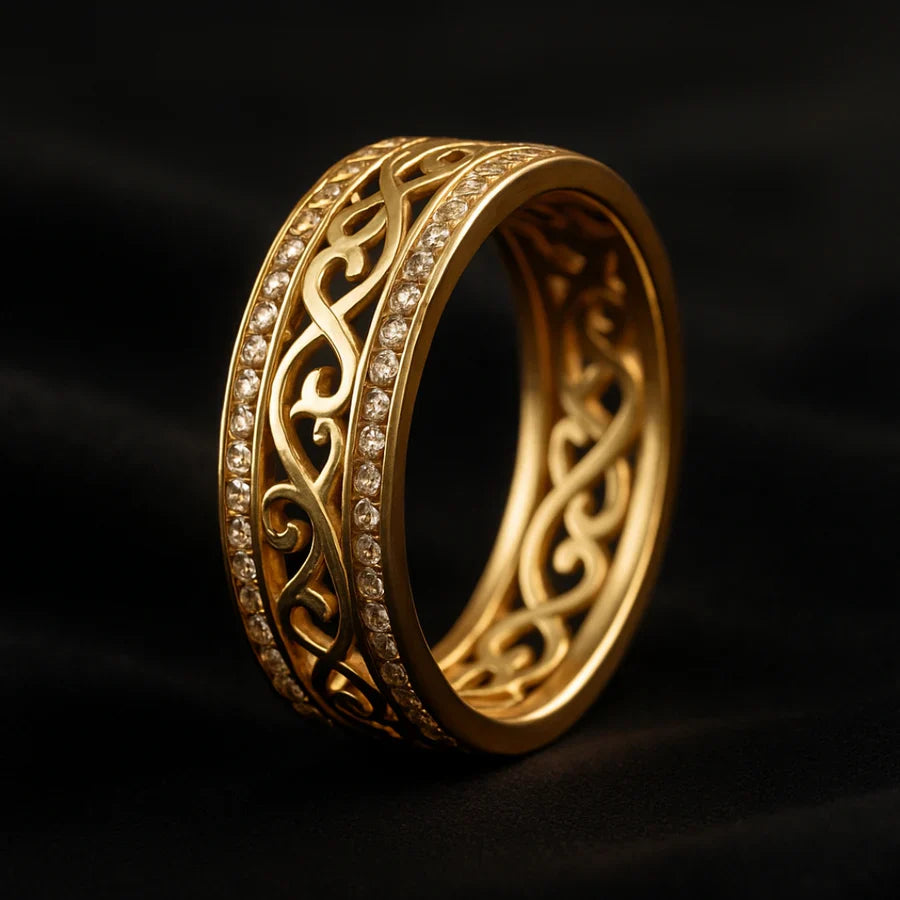 Bright Hollow Gold Ring