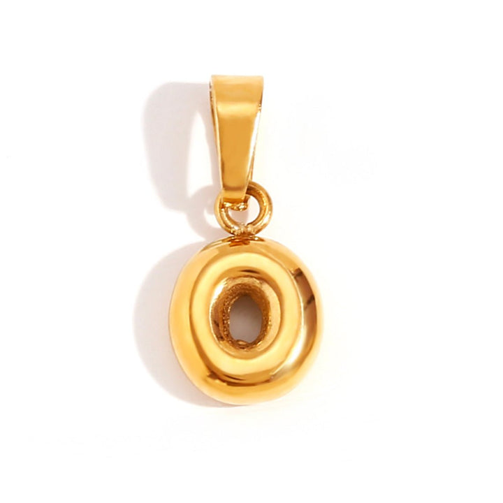 Collar sofisticado con letras de burbujas