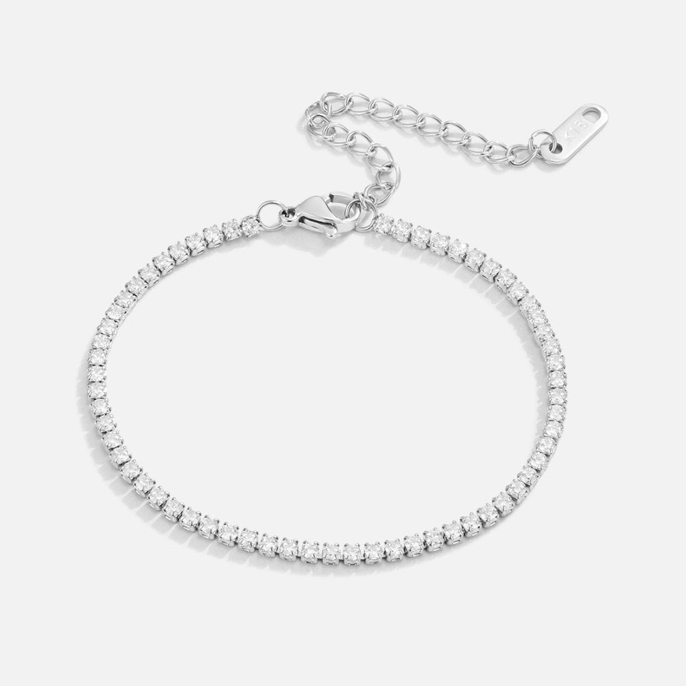 Pulsera de tenis de plata Cordelia