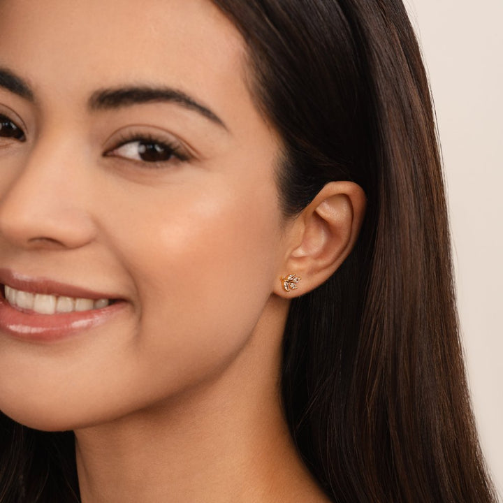 Pendientes de Hoja Crystal Chic