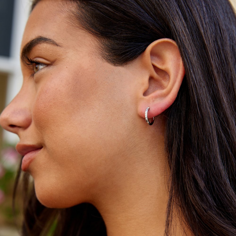 Pendientes de aro de eternidad