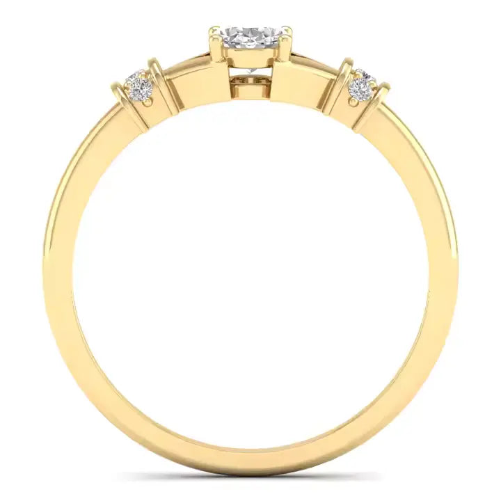 Gold Oval Cut Ring