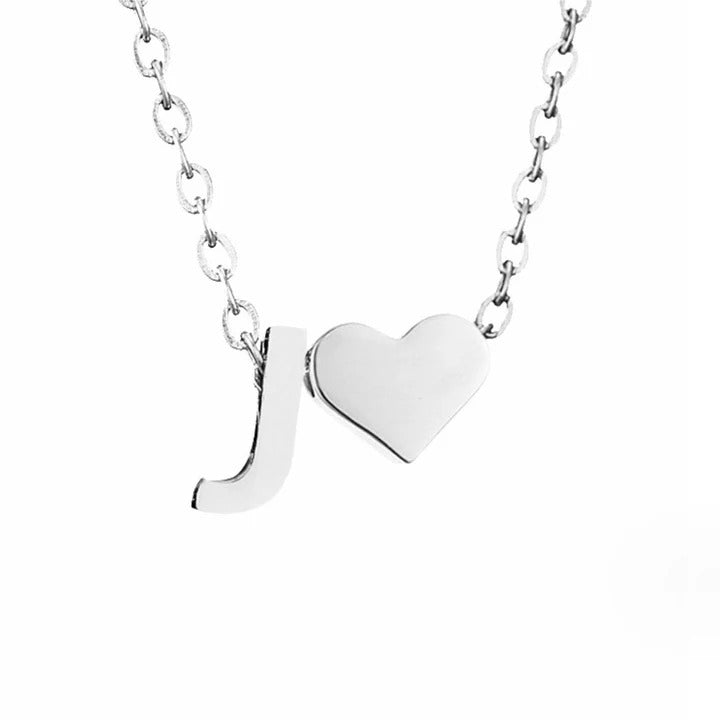 Collar de plata con amor eterno y letra