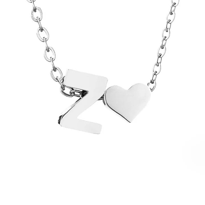 Collar de plata con amor eterno y letra