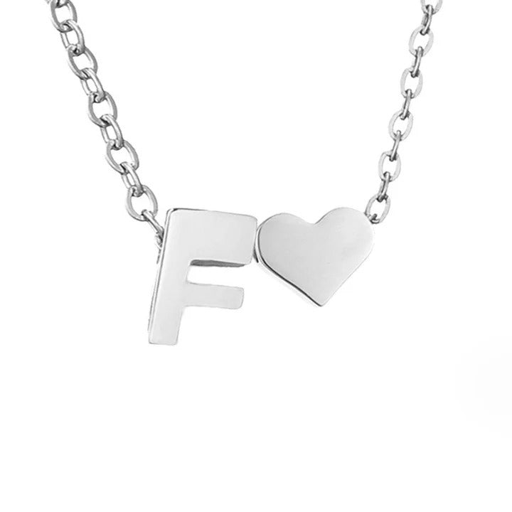 Collar de plata con amor eterno y letra
