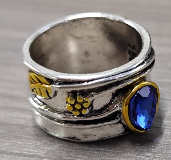 Anillo Vintage con Piedra Azul