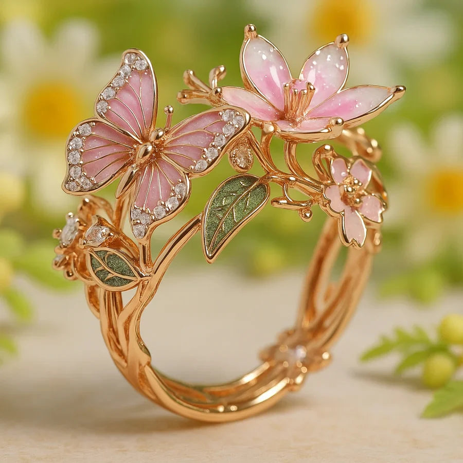 Butterfly Zirconia Ring – Nature Inspired