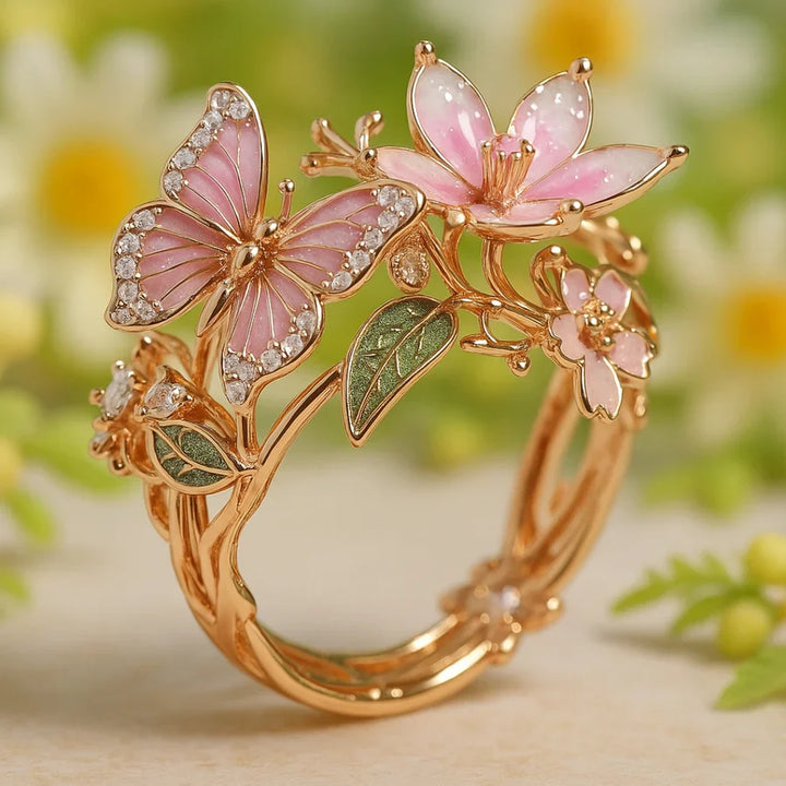 Butterfly Zirconia Ring – Nature Inspired