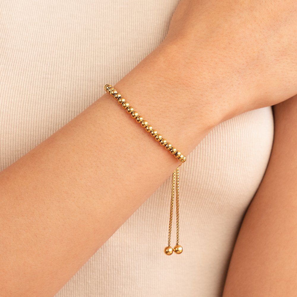 Pulsera de Oro con Cuentas Nila